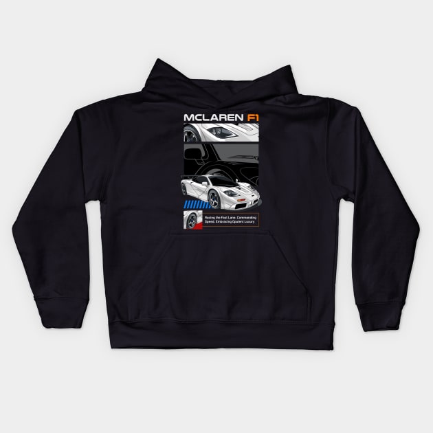 Legendary McLaren Car Kids Hoodie by milatees